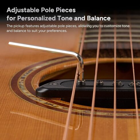 Amumu SP60 Acoustic Guitar Pickup Humbucker Magnetic Passive Soundhole Pickup for Acoustic guitar Black in Kuwait