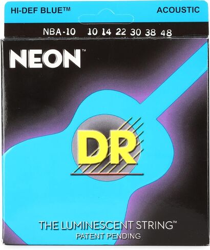 خيوط جيتار صوتي متوسطة مطلية باللون الأحمر من DR Strings Hi-Def NEON (12-54) in Kuwait