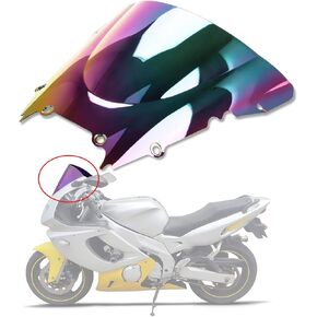 Motorcycle Windscreen Windshield Double Bubble for YZF 600 R6 1998 1999 2000 2001 2002 (Clear)