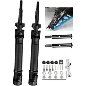 Upgrades Part for 1/10 Stampede VXL 2WD,Rustler VXL 2WD,Slash VXL 2WD,Hoss VXL 2WD,Rear Stainless Steel Drive Shaft CVD Front Axles #45 Driveshaft with Hex,Black