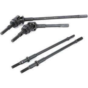 RCAWD Front CVD Shafts Rear Straight Axle Shafts AXI232061 AXI232062 for Axial 1/10 SCX10 PRO AXI03028 SCX10 III AXI03011 Upgrade Parts (Black)