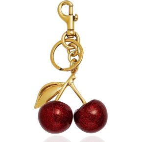 Generic Cherry Bag Charm Cherry Keychain Charm Metal Accessory Sparkling Resin for Purses and Bags in Saudi Arabia