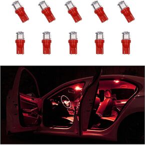 10 PCS Car Interior LED Light Bulb, T10 5050 5SMD LED Car Bulb Kit, Super Bright Automotive Led Replacement Bulbs for Dashboard Dome Map Door Courtesy License Plate Lights (Blue)