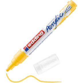 edding 5100 acrylic marker medium - white - 1 waterproof acrylic paint marker - round nib 2-3mm - acrylic paint pen for drawing on canvas, art paper and wood - acrylic markers for pebbles in Saudi Arabia
