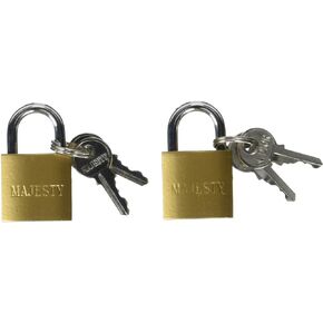 Topzone 25mm 1" inch Small Mini Solid Brass Padlock with 2 Keys (Pack of 2)