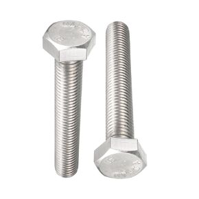 DTGN M14x90mm(DXL) Full Thread Hex Bolts - 2Pack - Good for Furniture - 304 Stainless Steel Hexagon Head Cap Bolts Screws - Silver Tone