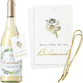 BRIGEL Gift Tags for Bridesmaid Proposal, Set of 10 Gift Tags with Gold-Foiled Text 'Team Bride'