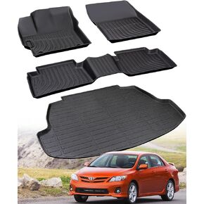 for Toyota Corolla 2020-2023 2024 Floor Mats Cargo Liner 4Pcs, for 2024 Corolla Floor Mats All Weather Rubber Accessories (Not for Hatchback)