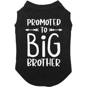 Promoted to Big Brother - Dog Shirt (Black, X-Small)