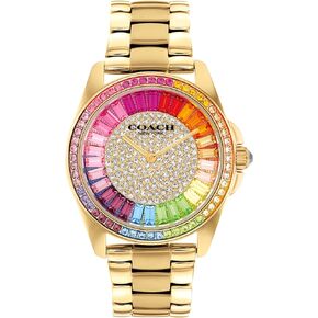 Coach Greyson Women's Watch - 3H Dial with Signature C Link Bracelet and Crystal Bezel - Water Resistant 3 ATM/30 Meters - Premium Fashion Timepiece for Everyday Style - 36mm