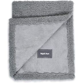 WEST PAW Big Sky Dog Blanket and Throw – Pet Blankets for Furniture, Couches, Chairs – Silky Soft Fleece Dog Blankets, Machine Washable Faux Suede Material – Boulder Grey Color – Medium