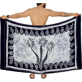 LA LEELA Men's Sarong Beach Pareo Swim Wraps