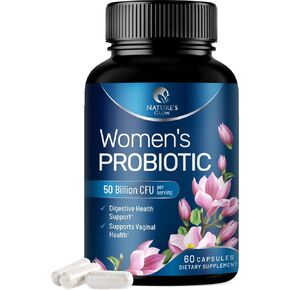 Women Probiotics For Digestive Health - Daily Vaginal PH Balance, Digestive & Feminine Health Support, 50 Billion CFU - 6 Unique Strains for Women - Womens Probiotic With Acidophilus - 60 Capsules