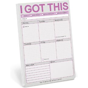 1-Count Knock Knock I Got This Pad, To Do List Notepad, Daily Planner Pad & Funny Home Office Supplies, 6 x 9-inches