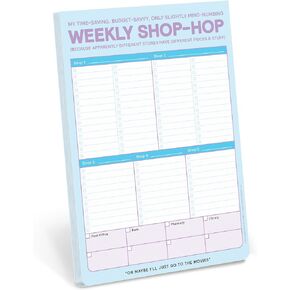 Knock Knock Weekly Shop-Hop Shopping List Pad with Magnet, 6 x 9-Inches