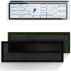 YIMATEECO I/O Shield Plate Blank Backplate PVC with Adhesive, IO Shield Plate Blank Universal DIY for All PC Motherboards Desktop Computer Case, Cutting Any (172 * 58mm, 2Pcs, Black)