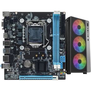 LGA 1150 Motherboard, Dual Channel DDR3 M.2 NVMe NGFF SATA, Mini Itx Motherboard, 6Gb PCIe Slot LGA 1150 Micro ATX PC Motherboard for Core