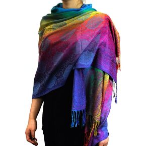 Elegant Colorful Paisley Soft Pashmina Scarf Shawl Wrap NBH1401Y