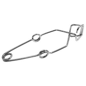 Spring Action Lab Test Tube Clamp with Grips, 13cm Length, Stainless Steel