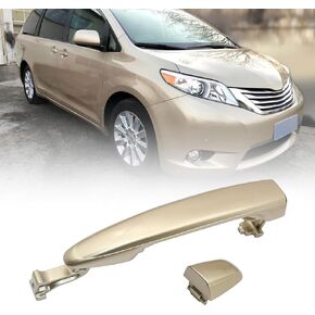 FZJDSD Rear Left or Right Sliding Gold Door Handle Compatible with Toyota Sienna 2004 2005 2006 2007 2008 2009 2010 Replace 69213-08020 69227-08040