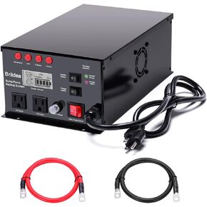 Briidea 1500W Sump Pump Battery Backup System - Auto Switches to Battery Inverter Power for Continuous Sump Pump Operation during Power Outages, Battery Not Include