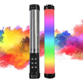 RGB Handheld Photography Lamp Dimmable LED Light Portable Vlog Light with 2000mAh Battery 49 RGB Modes Adjustable Music Rythm 2700-7500K
