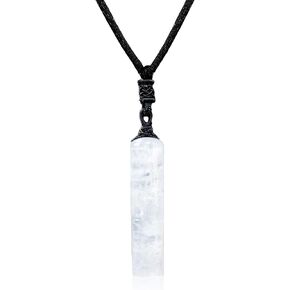 Natural Healing Crystal Pendant Adjustable Braided Cord Men's & Women's Necklace