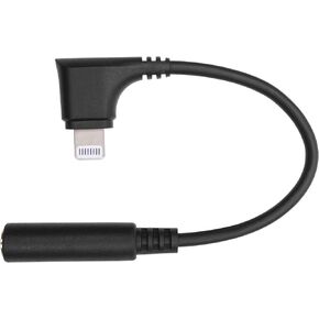 Movo IMA-3 Female 3.5mm TRRS Microphone Audio Adapter Cable to Right-Angle Lightning Dongle - Headphone Adapter Compatible with Apple iPhone and iPad