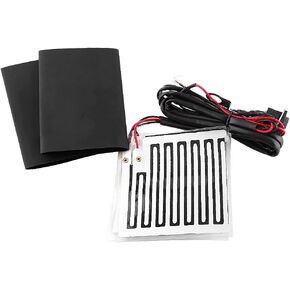 Electric Heating Pad, Universal 12V Winter Heated Grip Pads Inserts Electric Heater Handlebar Warmers Set Fits ATV Motorcycle