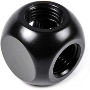 Barrow G1/4" 3-Way Ball Fitting, Black