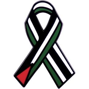 yangjinyu Ribbon Badge Enamel Pin Palestine Flag Brooch Friend International Travel Brooch Collar Pin Jewelry Gift Hat Clothing Backpack