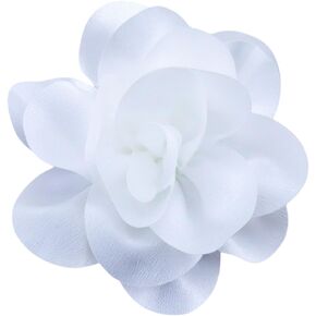 Dainty Satin Fabric Rose Flower Large Brooch Pin Handmade Big Camellia Brooch Lapel Pins Wedding Party Dance Banquet Dress Suit Ceremony Clothes Accessories Jewelry Gifts for Women