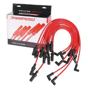 JDMSPEED Spark Plug Wire Set 8MM Replacement for Dodge B150 B1500 B250 B2500 B350 B3500 Dakota Durango Ram 1500 2500 3500 Ramcharger W150 Truck Van 1990-2003 Red Ignition Spark Plug Wires