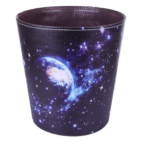 10L/2.64 Gallon PU Leather Trash Can, Decorative Waterproof Wastebasket Dustbin Garbage Bin for Home Office Bathroom - Gardening 2