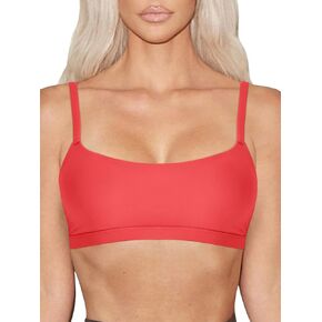 REORIA Women's Scoop Neck Wireless Bralette Ultra Comfortable Soft Smoothing Seamless No Underwire Bras