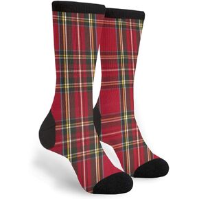 NGFF Plaid Men Women Funny Novelty Crew Tube Socks