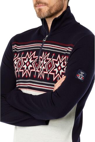 سترة Dale of النرويج Tindefjell للرجال - سترة من صوف ميرينو للرجال - سترة بقصة ضيقة للرجال بسحاب ربع - سترات للتزلج in Kuwait