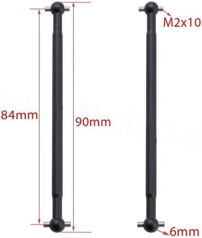 4pcs Metal 90mm Front/Rear Dogbone Shaft 08029 Compatible with 1/10 Electric Volcano Epx/PRO RC Monster Truck Parts Replacement (Black) in Saudi Arabia
