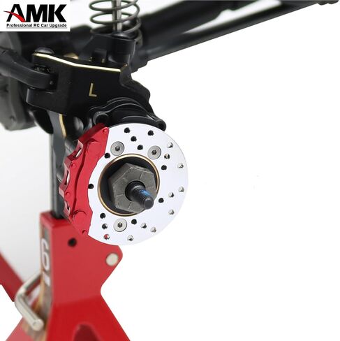 1.3 رطل AMK TRX4 طقم نحاسي طلاء أسود غطاء مختلف C-Hub TRX6 بوابة الإسكان مفاصل التوجيه أوزان المحور الأمامي مع قرص الفرامل لترقيات 1/10 RC الزاحف TRX4 (أمامي + خلفي) in Saudi Arabia