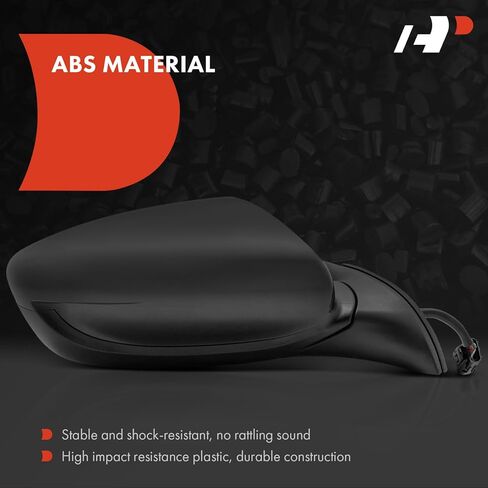 مرآة باب كهربائية جانبية للركاب من A-Premium - متوافقة مع Kia Forte 2014-2016، Forte5 2014-2016 - مرآة رؤية خلفية خارجية قابلة للطي يدويًا ساخنة - استبدال # 87620A7200 in Kuwait