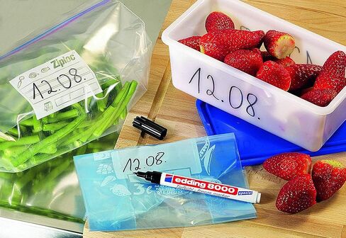 edding 8000 freeze marker - black - 1 frost-resistant marker - round nib 1 mm - for labelling freezer bags and freezer containers - ideal for cold stores, laboratories, Tupperware, freezers. in Saudi Arabia