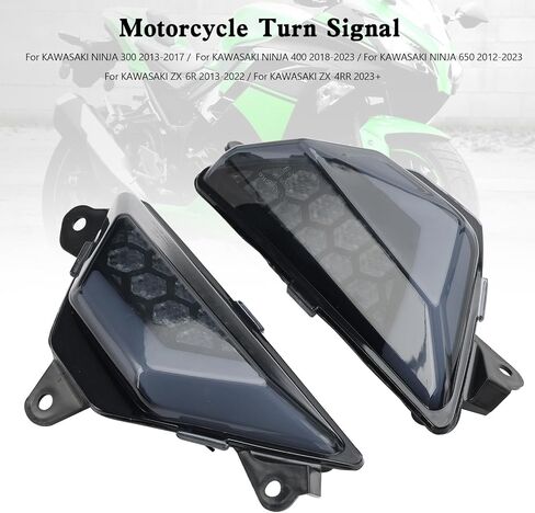 Topteng LED Front Turn Signal Light Turn Signals for KAWASAKI NINJA 300 2013-2017, NINJA 400 2018-2023, NINJA 650 2012-2023, ZX-6R 2013-2022, ZX-4RR 2023+ in Saudi Arabia