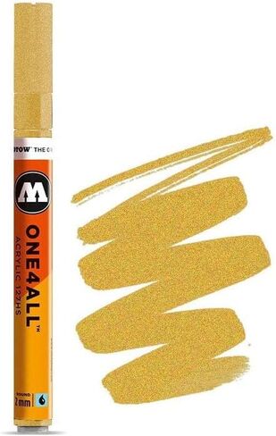 MOLOTOW ONE4ALL Acrylic Paint Marker, 2mm, Metallic Silver, 1 Each (127.305) in Saudi Arabia
