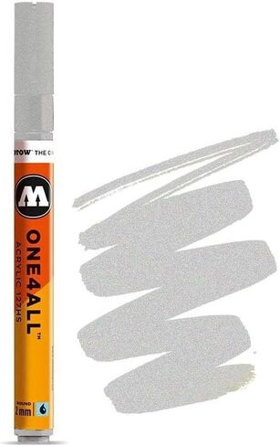 MOLOTOW ONE4ALL Acrylic Paint Marker, 2mm, Metallic Silver, 1 Each (127.305) in Saudi Arabia