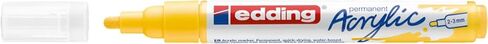 edding 5100 acrylic marker medium - white - 1 waterproof acrylic paint marker - round nib 2-3mm - acrylic paint pen for drawing on canvas, art paper and wood - acrylic markers for pebbles in Saudi Arabia