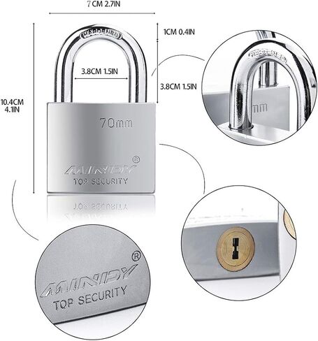 70mm Heavy Duty Lock Warehouse Waterproof Keyed Padlock High Security Padlock with 4 Keys in Kuwait
