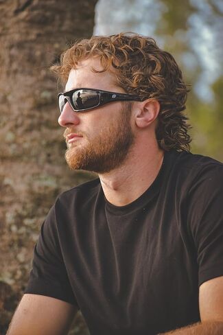 Birdz Eyewear Oriole Padded Safety Bifocal Motorcycle Sunglasses Black Frame Smoke Lenses 2.5 Magnification Carry Bag in Saudi Arabia