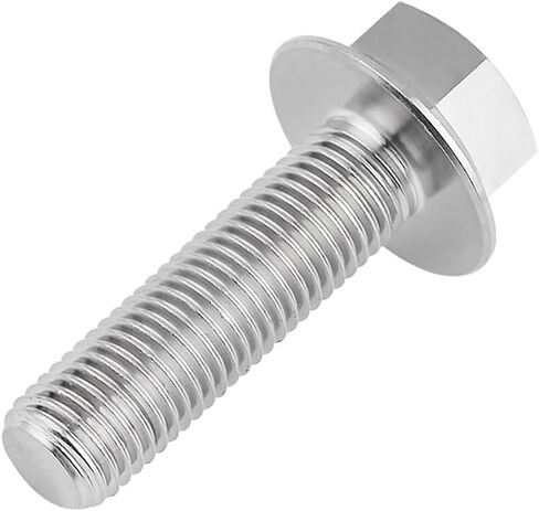 Wanyifa Ti Screws M10 x 20 25 30 35 40 45 50 55 60 65 70 75 80 100mm 1.25 Pitch Titanium Flange Hex Bolt Pack of 4 (Silver, M10x30mm) in Saudi Arabia