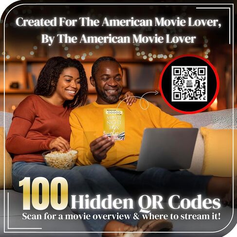 Movie Night Box: Top 100 Scratch-Off Movies & Hidden Gems - 10 Diverse Color-Coded Movie Genres - Interactive Game for Couples, Family, or Solo Entertainment - Gifts for Movie Lovers, Him, Her in Saudi Arabia