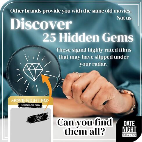Movie Night Box: Top 100 Scratch-Off Movies & Hidden Gems - 10 Diverse Color-Coded Movie Genres - Interactive Game for Couples, Family, or Solo Entertainment - Gifts for Movie Lovers, Him, Her in Saudi Arabia